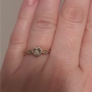 Gold Heart Accent Ring